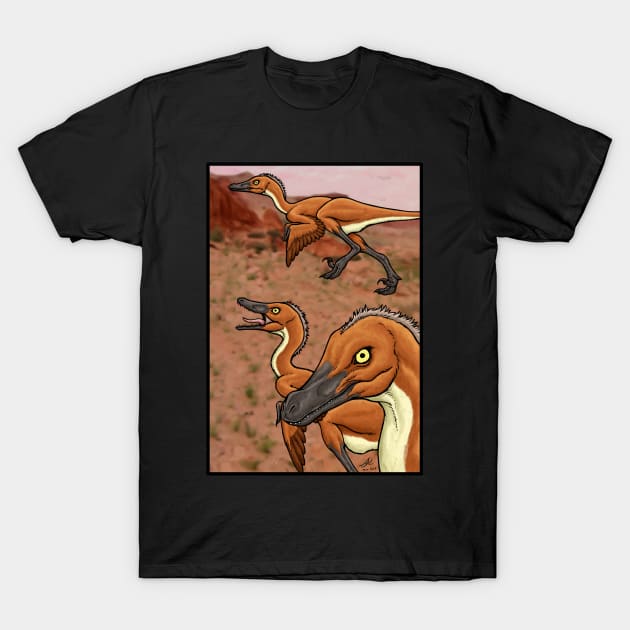 Velociraptor T-Shirt by PaleoFantasies